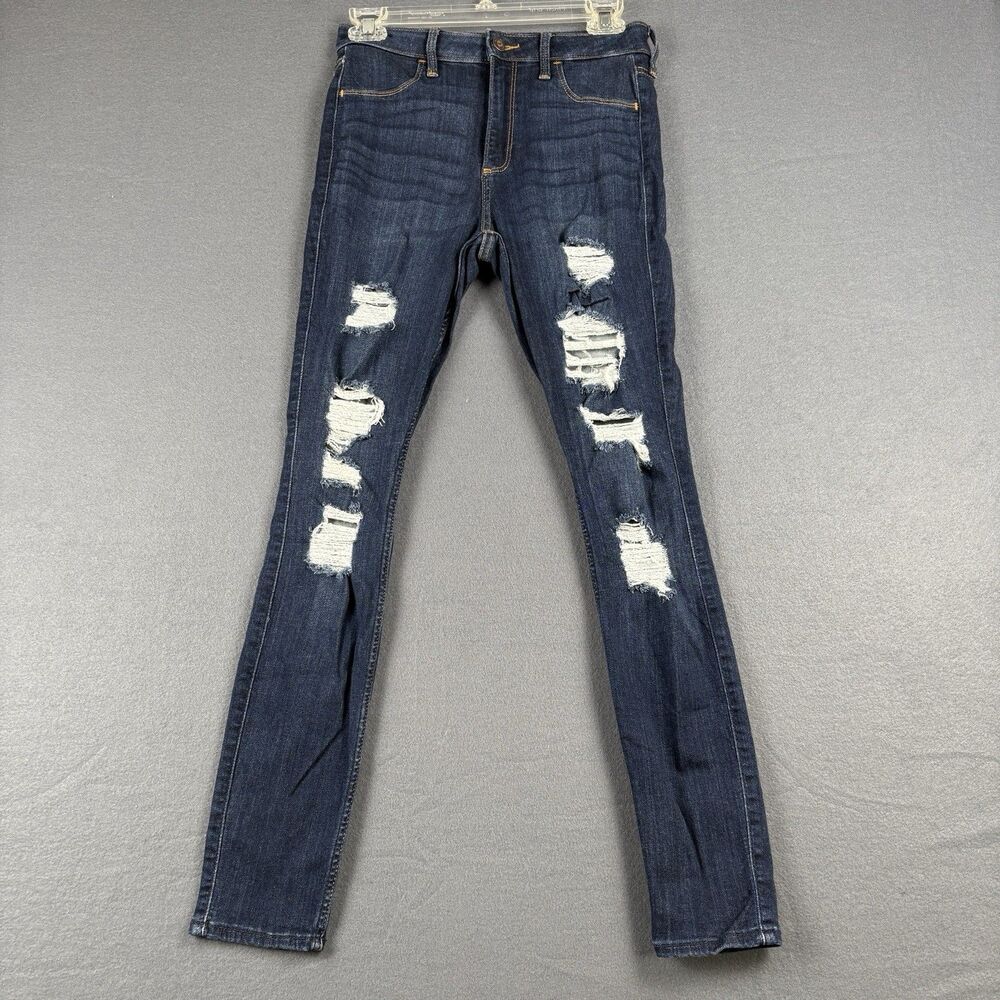 Hollister Jeans Juniors Ultra High Rise Super Skinny Stretch 5R 27x28 Blue